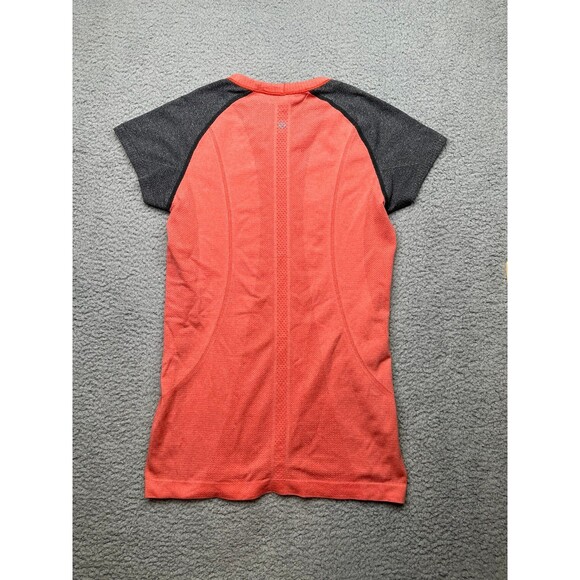 Lululemon Swiftly tech salmon and gray capped sleeve sz 8 - Picture 7 of 8